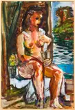 Francis Chapin, Untitled (Seated Nude), circa 1930s-1940s
