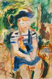 Francis Chapin, Untitled (Seated Portrait of a Girl), circa 1930s-1940s