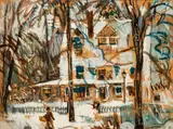 Francis Chapin, Untitled (Winter Scene), circa 1930s - 1940s