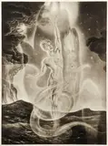 Andrey Avinoff, On The Threshold of Death, 1944, (from the portfolio The Fall of Atlantis), lithograph (variant early