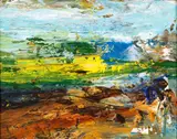 Roy Ahlgren, Squall, undated but likely early 2000s, oil on card stock paper