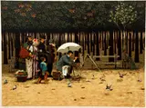 Bruce Bomberger, Artist in the Park, undated, color, lithograph on paper