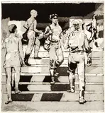 Isabel Bishop, Students on the Steps, c.1980s