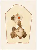 Paolo Boni, Recueillement, 1966, metal relief and, etching in colors, pencil