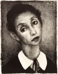 Paul Citroen, Portrait of a Girl (possibly Chaja Goldstein), c.1950s, lithograph on paper
