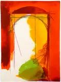 Ronaldo de Juan, Untitled (Orange and Yellow), original, lithograph printed in colors, pencil