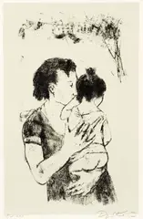 Spring Girl by Alexander Dobkin, 1964, lithograph on paper, offered Sep 2021