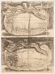 Aaron Fink, Untitled (Tomatoes), 1992, etching on paper, pencil