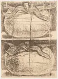 Aaron Fink, Untitled (Tomatoes), 1992, etching on paper, pencil