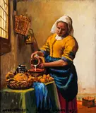 Charles Bud Gibbons, The Milkmaid after Vermeer