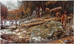 The Portage by Robert B. Griffing, 1996, lithograph printed in colors on Paper, offered Sep 2021