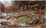 Robert B. Griffing, The Portage, 1996, lithograph printed in colors on Paper