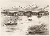 Joe Jones, Fishing Village, c.1950, lithograph on paper