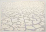 Menashe Kadishman, Silver Cracked Earth, c. 1979, etching with aquatint on Guarro paper