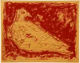 Bob La Bobgah, Turtle Dove, serigraph printed in red ink