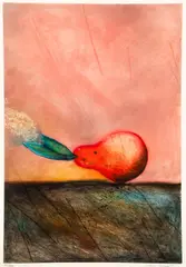 Norman Laliberté, Untitled (Pear), undated, intaglio and, aquatint