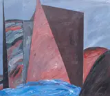John L. Moore, Study for Kelly's Loft, 1984, acrylic on paper