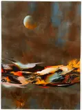 Leonardo Nierman, three various Abstract Images, lithographs with relief on paper, 30 x 22 inches, each, pencil