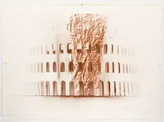 Coloseo from Roman Sketches by Peter Paul, 1976, lithograph printed in colors, offered Sep 2021