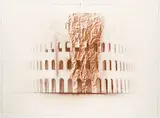 Peter Paul, Coloseo from Roman Sketches, 1976, lithograph printed in colors