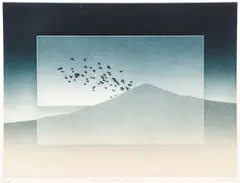 Jean Solombre, Trois Mouvements Lents, 1985, color, aquatint etching, pencil