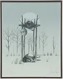 Donald Vann, Mystic Light, 1985, lithograph printed in colors on grey Rives