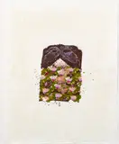 Robert Zakanitch, Untitled (Swans with Waterlilies), 1980-1981, color, serigraph on textured paper, pencil