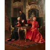 Francesco Brunery, A Doubtful Bottle, oil on panel, [approximate dimensions - panel: 24 1/4" H x 19 1/2" W]