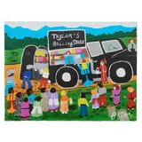 Bernice Johnson Sims, Taylor's Rolling Store, oil on canvas, [approximate dimensions - canvas: 18" H x 24" W]