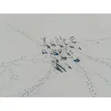 Wayne Thiebaud, "Beach Group,", 2002, etching in colors, [approximate dimensions -