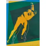 Andy Warhol, Speed Skater, screenprint in colors, 1983, [approximate dimensions -