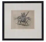 Edward Borein, Featured in this lot is this, etching
