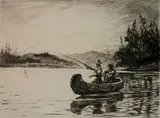 - ''The Strike''- by Lester George Hornby, drypoint, offered Mar 2019