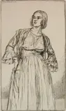 Gerald Brockhurst, - ''Noemie'' (Fletcher 57 vi/VI)-, etching, 1926