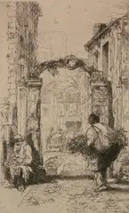 - ''Le Bievre Et Saint-Severn''- by August Brouet, etching, offered Feb 2019