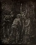 Albert Abramovitz, - ''The Hold-Up''-, woodcut