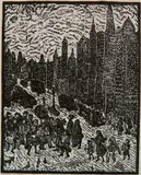 Emil Armin, - ''Windy Morning''-, woodcut, 1933