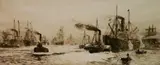 - ''The Clyde at Govan''- by William Lionel Wyllie, etching on laid paper, 1913, offered Feb 2019