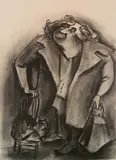 Adolf Dehn, - ''Concierge'' (Lumsdaine and O'Sullivan 99)-, lithograph, 1928