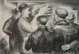 Minna Citron, - ''Doping the Horses''-, lithograph, ca. 1940