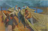 Harry Gottlieb, - ''Mending the Nets''-