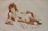 Joseph Hirsch, - ''Nude with Necklace'' (AAA 2231)-, lithograph, 1974