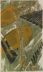 Myron Kozman, - ''Abstraction #212''-, serigraph in color, 1941