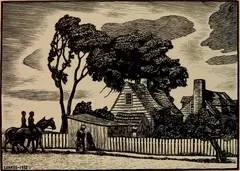 J. J. Lankes, - ''Southern Scene''- wood, engraving, 1932