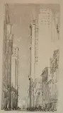Joseph Pennell, - ''Broadway, Above chambers St.'' (Wuerth 149)-, lithograph, 1904