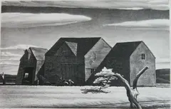 Edward Arthur Wilson, - ''Time Marches On''-, lithograph, 1936