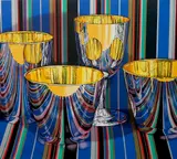Jeanette Pasin Sloan, - ''Mercato Stripes''-, lithograph in colors, 1993