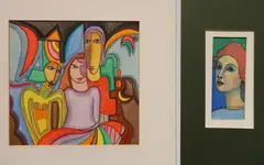 Günther Temech, - Untitled- 2, watercolor and pen and ink on paper, 1980,, 1981, both