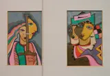 Günther Temech, - Untitled- 2, watercolor and pen and ink on paper, 1980, both
