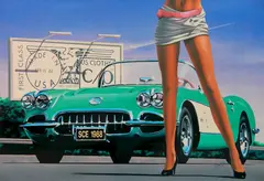 - Corvette- off-set by Guy Tempier, lithograph in color, very good condition, offered Feb 2019